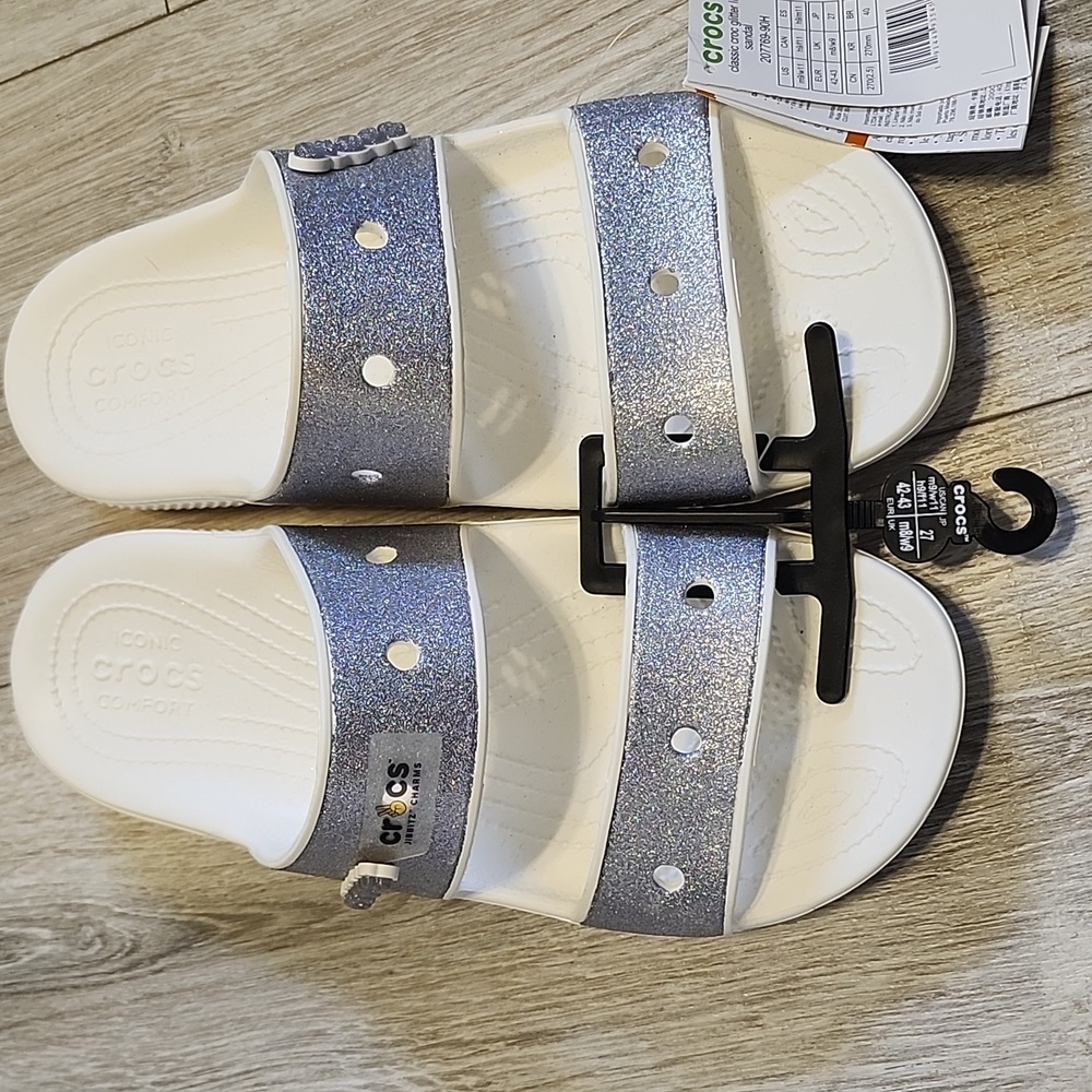 NWT🩶CROCS Glitter Slide